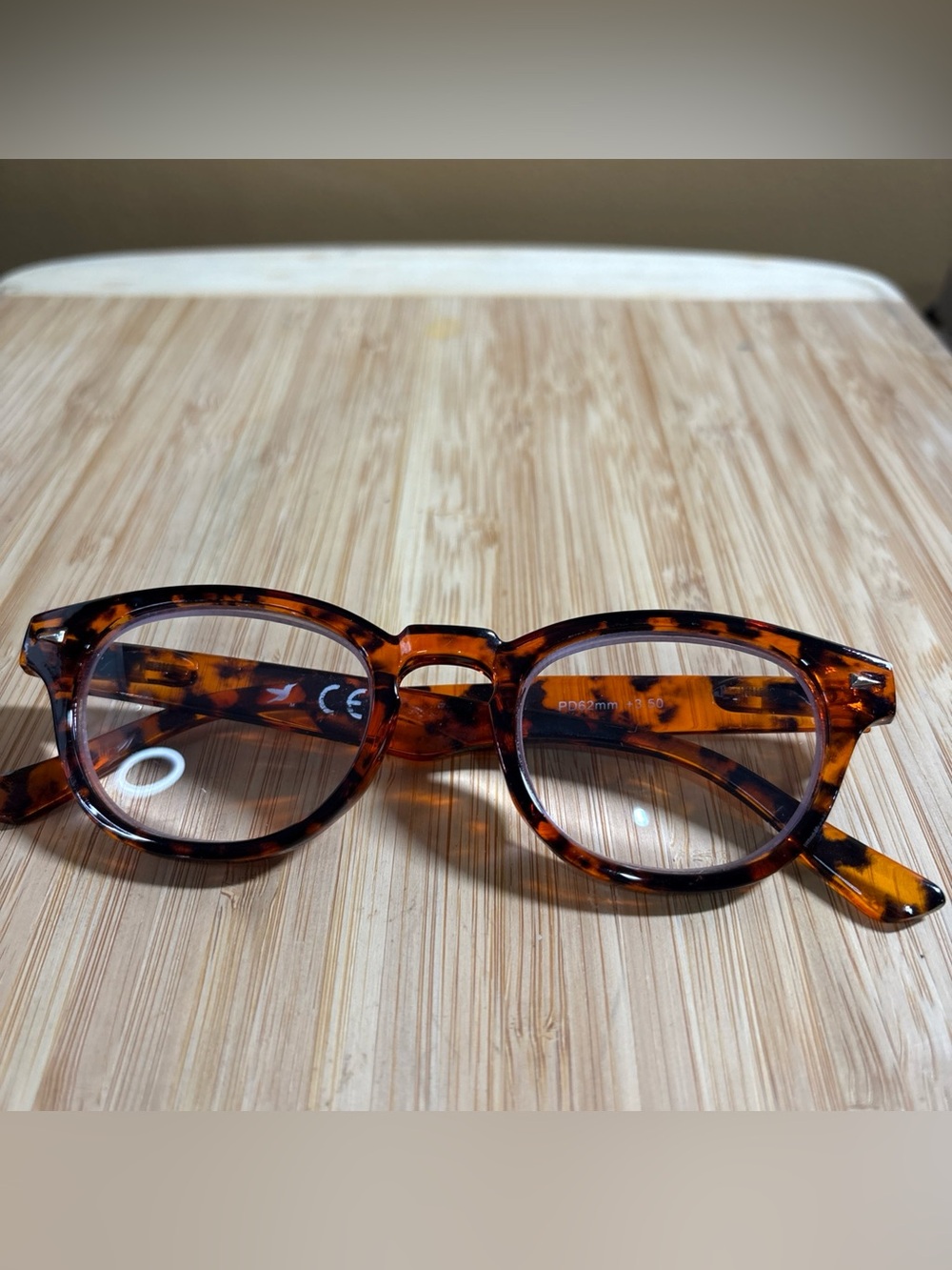 Leopard Frames Round Reading Glasses Women Retro Single PD62mm +3.50
